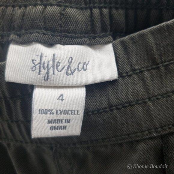 Style & Co Tencel® Jogger Pants Deep Moss 4 - Picture 6 of 9